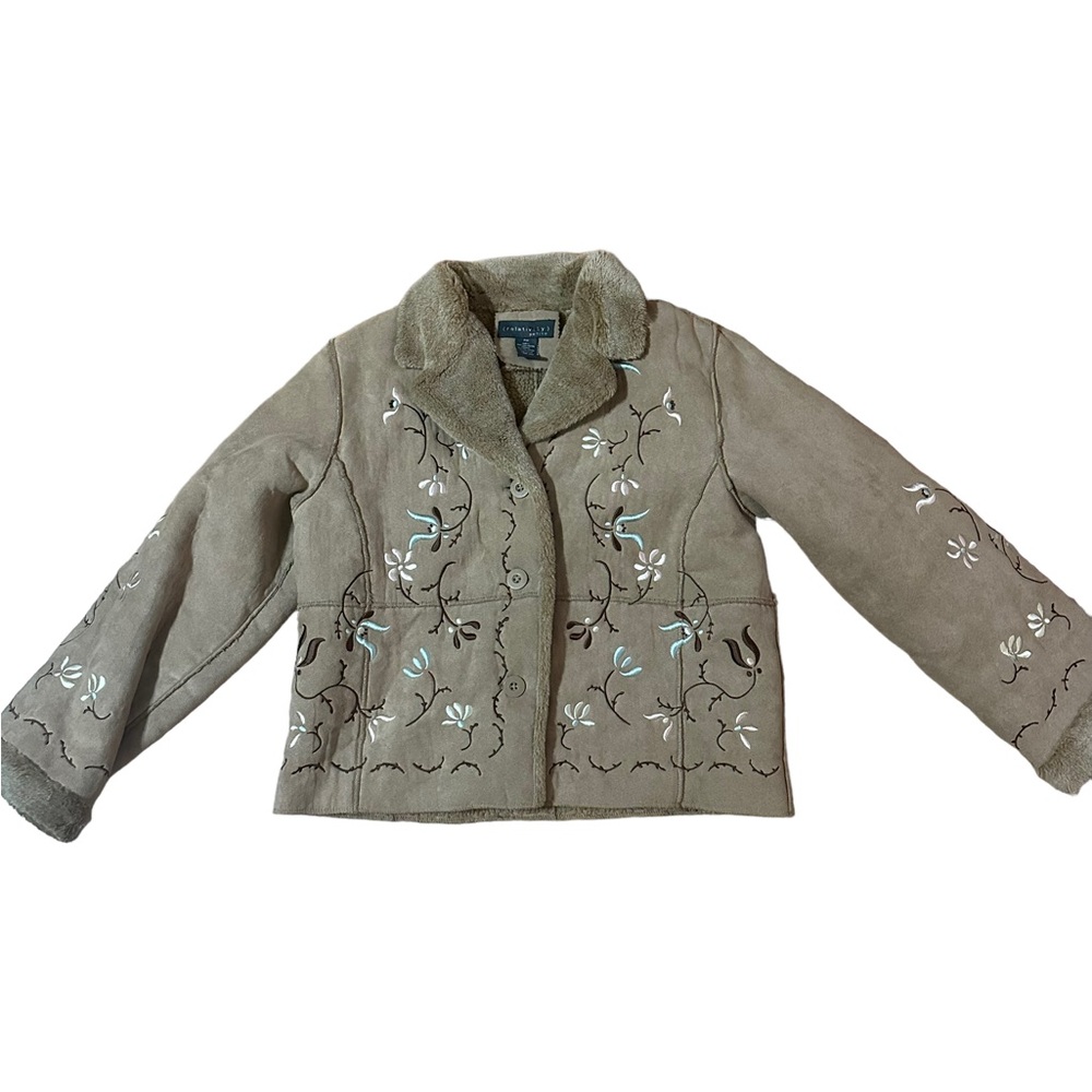 Vintage Penny Lane Cropped Floral Coat Size Medium